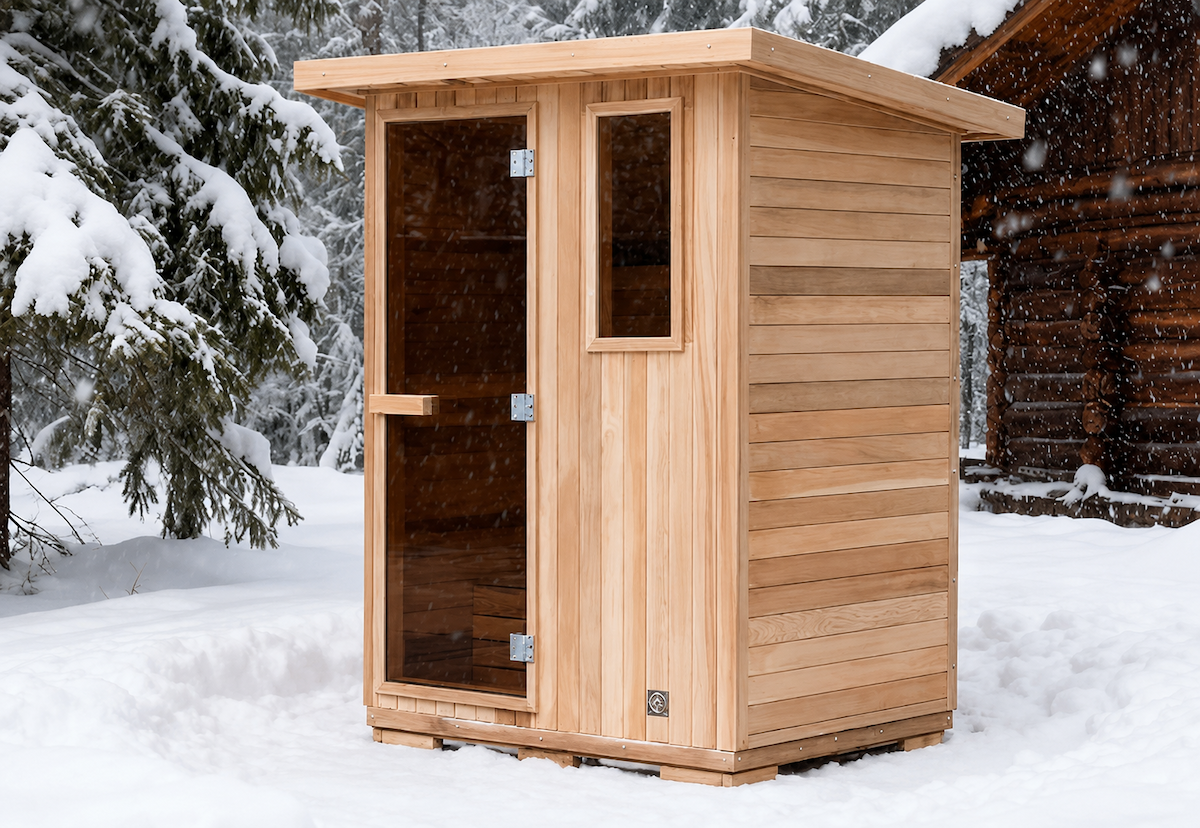 Outdoor Cabin Sauna — Thermo Pine Wood | 2-3 Person