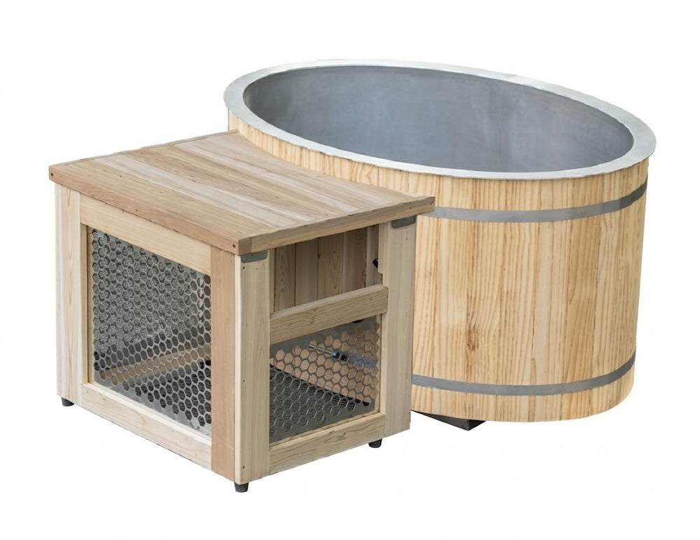 Oval Cedar Barrel Ice Bath