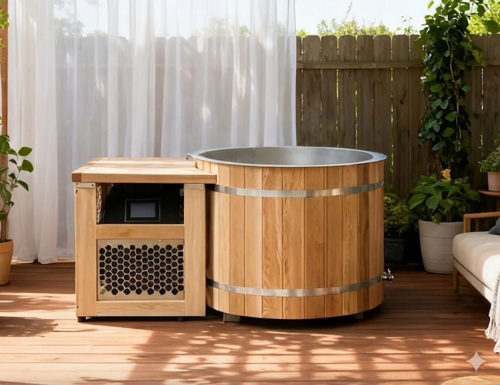 Oval Cedar Barrel Ice Bath
